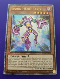 Vision Hero Faris Quarter Century Secret 1st Ed RA01-EN004 NM Yugioh - Image 1