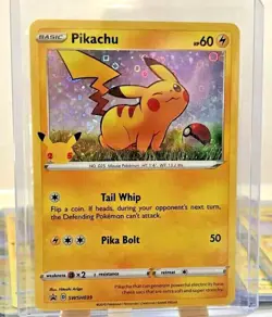 Pokemon Pikachu General Mills 25th Anniversary Stamped Holo Foil Promo Card MINT - Image 1
