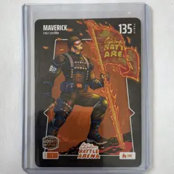 Bo Jackson Battle Arena Maverick Autographed Rookie Inspired Card #135 Fire - Image 1