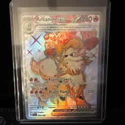 Pokemon TCG Arcanine EX Ultra Rare Card 224/198 Near Mint Condition - Image 1
