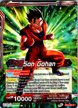 Dragon Ball Super Card - (NM) Son Gohan, the Power of Duty BT14-001 Holo Foil - Image 2