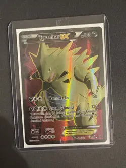 Pokemon XY Ancient Origins Tyranitar EX Full Art Holo Card 91/98 - HP - Image 1