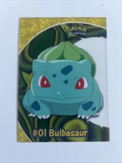 Pokemon Clear Card Bulbasaur #01 TOPPS PC2 TV Animation 2000 Vintage - Image 1