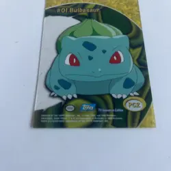 Pokemon Clear Card Bulbasaur #01 TOPPS PC2 TV Animation 2000 Vintage - Image 3