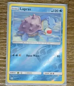 Lapras - 17/68 - Reverse Holo Rare - Hidden Fates - Pokemon Card MINT - Image 1