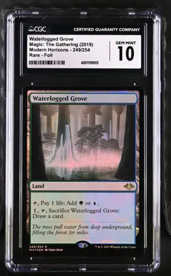 WATERLOGGED GROVE Modern Horizons Foil Rare CGC 10 MTG [Nostalgium] - Image 1