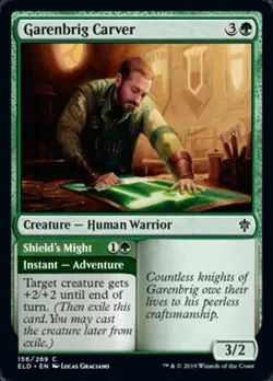 GARENBRIG CARVER / SHIELD'S MIGHT ~mtg NM-M Throne of Eldraine Com x4 - Image 1