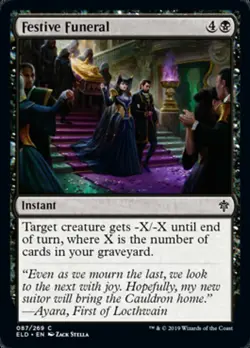 FESTIVE FUNERAL ~mtg NM-M Throne of Eldraine Com x4 - Image 1