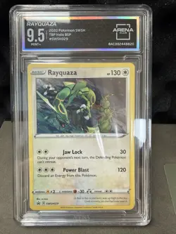 Pokemon Rayquaza Cosmos Holo #SWSH29 Rebel Clash Promo 2020 - AGS 9.5 Mint+ - Image 1