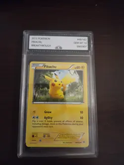2015 Pokemon Pikachu Breakthrough #48 PSA 10 Gem Mint Graded - Image 1