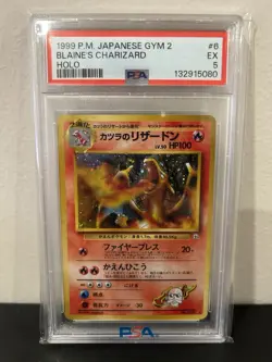 Pokemon 1999 Blaine’s Charizard JAPANESE PSA 5! - Image 1