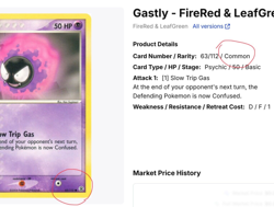 Gastly #63 PSA 7 Reverse Holo - Pokemon EX Fire Red Leaf Green - Rarity ERROR NM - Image 3