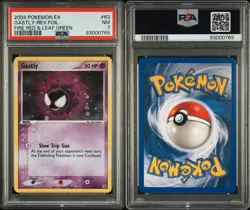 Gastly #63 PSA 7 Reverse Holo - Pokemon EX Fire Red Leaf Green - Rarity ERROR NM - Image 5