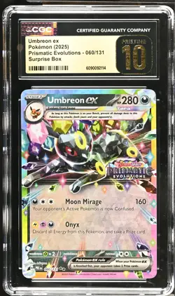 2025 Pokemon Prismatic Evolutions Umbreon ex Surprise Box CGC 10 #060/131 - Image 1