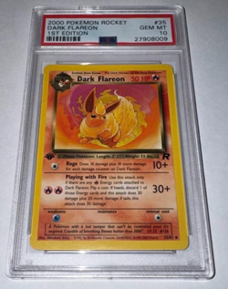 2000 POKEMON ROCKET 1ST ED #35 DARK FLAREON PSA 10 - Image 1