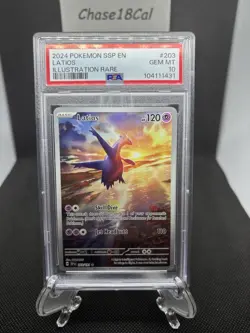 Latios 203/191 Pokemon Surging Sparks IR Illustration Rare PSA 10 GEM MT - Image 1