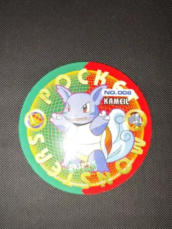 Pokemon Wartortle No. 008 Maru Menko Play Coaster Vintage Japanese Collectible - Image 2