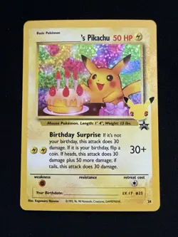 ______'s Pikachu #24 - Pokemon TCG - Celebrations: Classic Collection - NM - Image 1