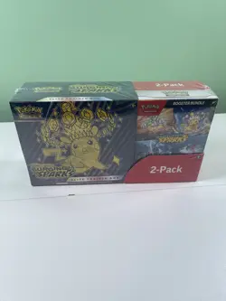 Pokemon TCG Surging Sparks ETB & Booster Bundle Costco 2-Pack NEW Factory Sealed - Image 1