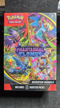 Pokemon Mega Evolution Phantasmal Flames Booster Bundle -Factory Sealed- 6 Packs - Image 1