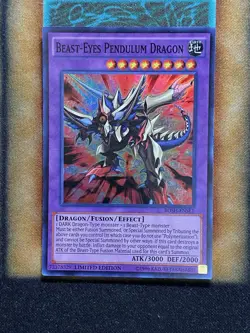 Yugioh Beast-Eyes Pendulum Dragon BOSH-ENSE1 Super Rare Limite Edition LP - Image 1