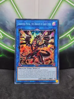 Yugioh Darkness Metal, the Dragon of Dark Steel BLAR-EN047 Secret Rare 1st Ed NM - Image 1