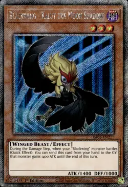 Blackwing - Kalut The Moon Shadow - Platinum Secret 1st Ed. RA03-EN217 YuGiOh - Image 1