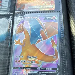 Pokemon TCG SWSH050 Charizard V Holo Card Fire Basic Nintendo English - Image 1