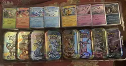 Prismatic Evolutions Mini Tins Full Set Of 8 w/Art Cards Coins & PromosNo Packs - Image 1