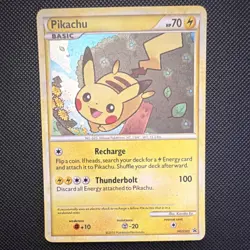 Pokemon Pikachu HGSS03 TCG Card Basic 70 HP 2010 English Regular - Image 1