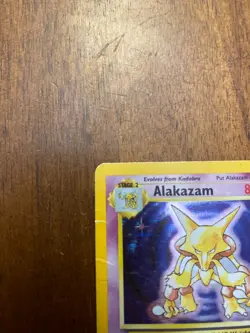 Alakazam 1/102 Base Set Holo Rare Vintage Pokemon Card TCG - Image 2