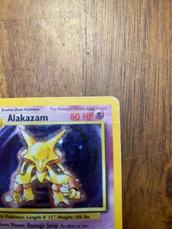 Alakazam 1/102 Base Set Holo Rare Vintage Pokemon Card TCG - Image 3
