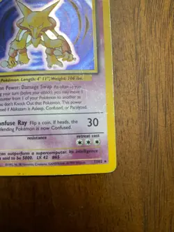 Alakazam 1/102 Base Set Holo Rare Vintage Pokemon Card TCG - Image 5