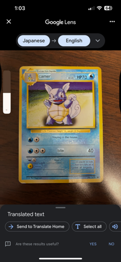 1996 Pocket Monsters Camer No. 008 Japanese Print CARD GAME LV.22 - Image 3