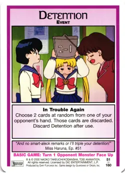 Sailor Moon CCG Premier Edition Event Detention Trading Card - Image 1