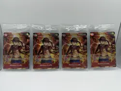 One Piece Card Game Monkey.D.Luffy Treasure Booster ST10-006 Promo 4 SEALED Lot - Image 1