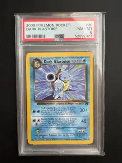PSA 8 Dark Blastoise Non Holo #20/82 2000 Pokemon Rocket Card G20 6081 - Image 1