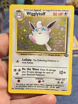 Pokemon TCG Wigglytuff Holo Rare Card Jungle Series 16/64 Heavily Played - Image 1