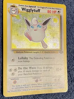Pokemon TCG Wigglytuff Holo Rare Card Jungle Series 16/64 Heavily Played - Image 2