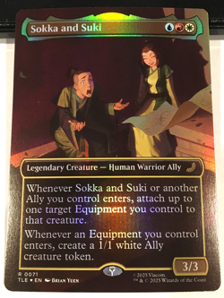 Sokka and Suki (Borderless) FOIL Avatar: The Last Airbender MTG Near Mint - Image 1