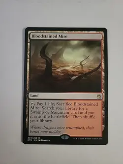 Magic the Gathering MTG Bloodstained Mire (230) Khans of Tarkir LP - Image 1