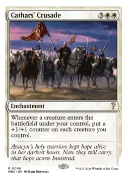 1x MTG Cathars' Crusade (White Border) - MB2 Rare! NM Mint! - Image 1