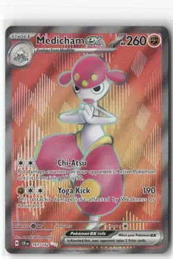 Pokemon Medicham ex Ultra Rare SV07: Stellar Crown 161/142 NM - Image 1
