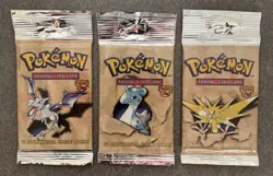 WOTC Pokemon Fossil Booster Packs Long Stem Packs Full Artwork Set - Image 1