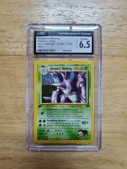 Pokemon CGC 6.5 EX/NM+ 2000 Giovanni's Nidoking 1st Edition Gym Challenge Holo - Image 1