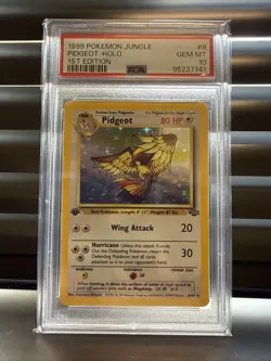 1999 Pokemon Jungle Pidgeot Holo 1st Edition 8/64 PSA 10 - Image 1