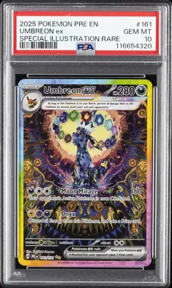 2025 POKEMON PRE EN-PRISMATIC EVOLUTIONS #161 UMBREON EX PSA 10 - Image 1