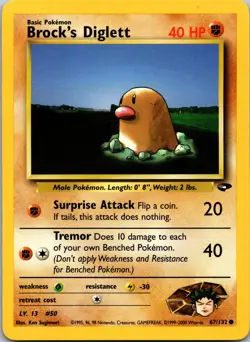 Brock's Diglett - Gym Challenge #067/132 Pokemon tcg - Image 1