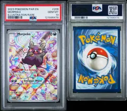 PSA 10 GEM MINT Pokemon Morpeko Paradox Rift Illustration Rare 206/182 - Image 3