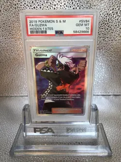 Pokemon Hidden Fates Guzma Full Art SV84/SV94 PSA 10 GEM MINT - Image 1